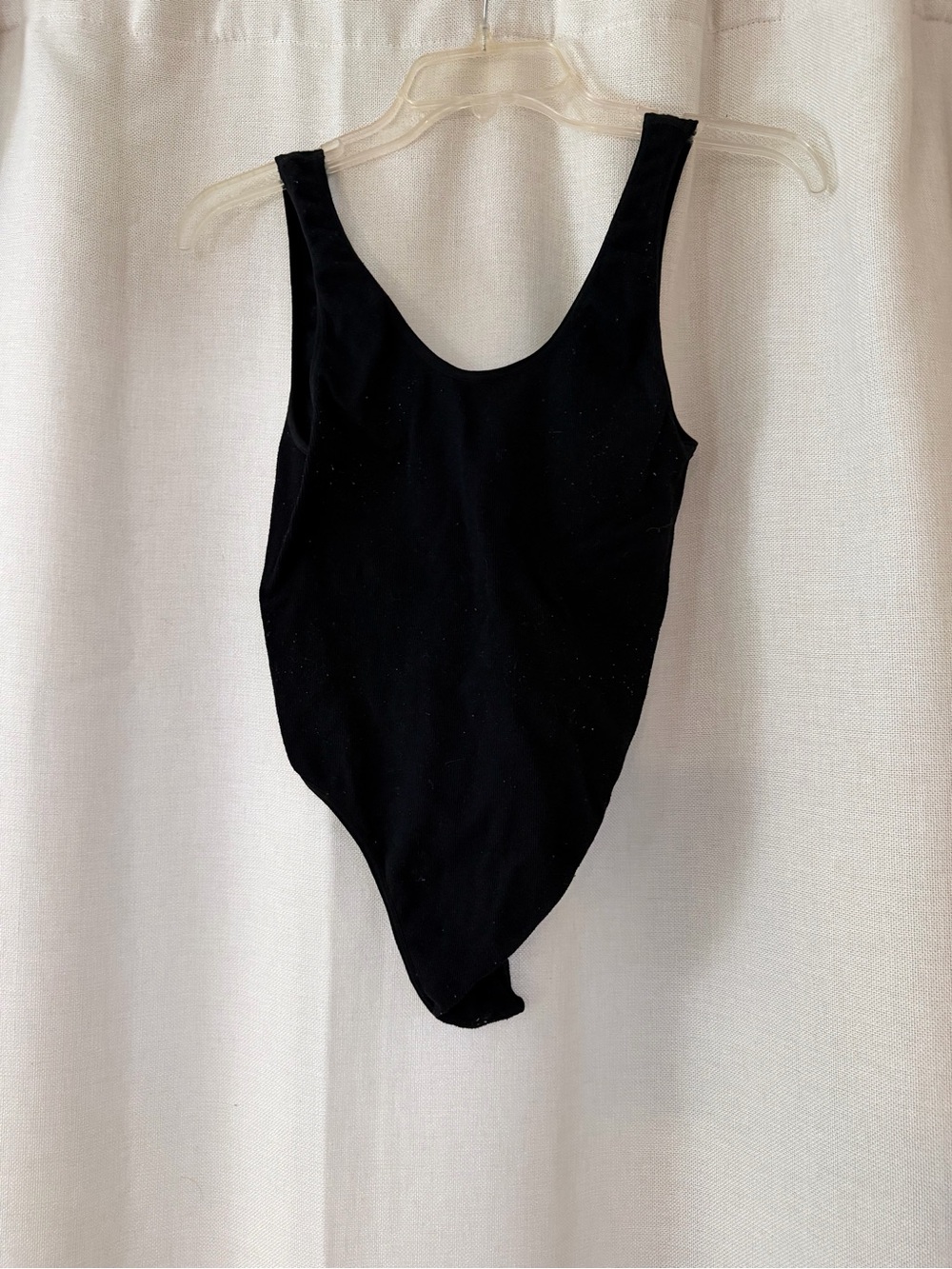Classic Black Scoop Neck Bodysuit - Women